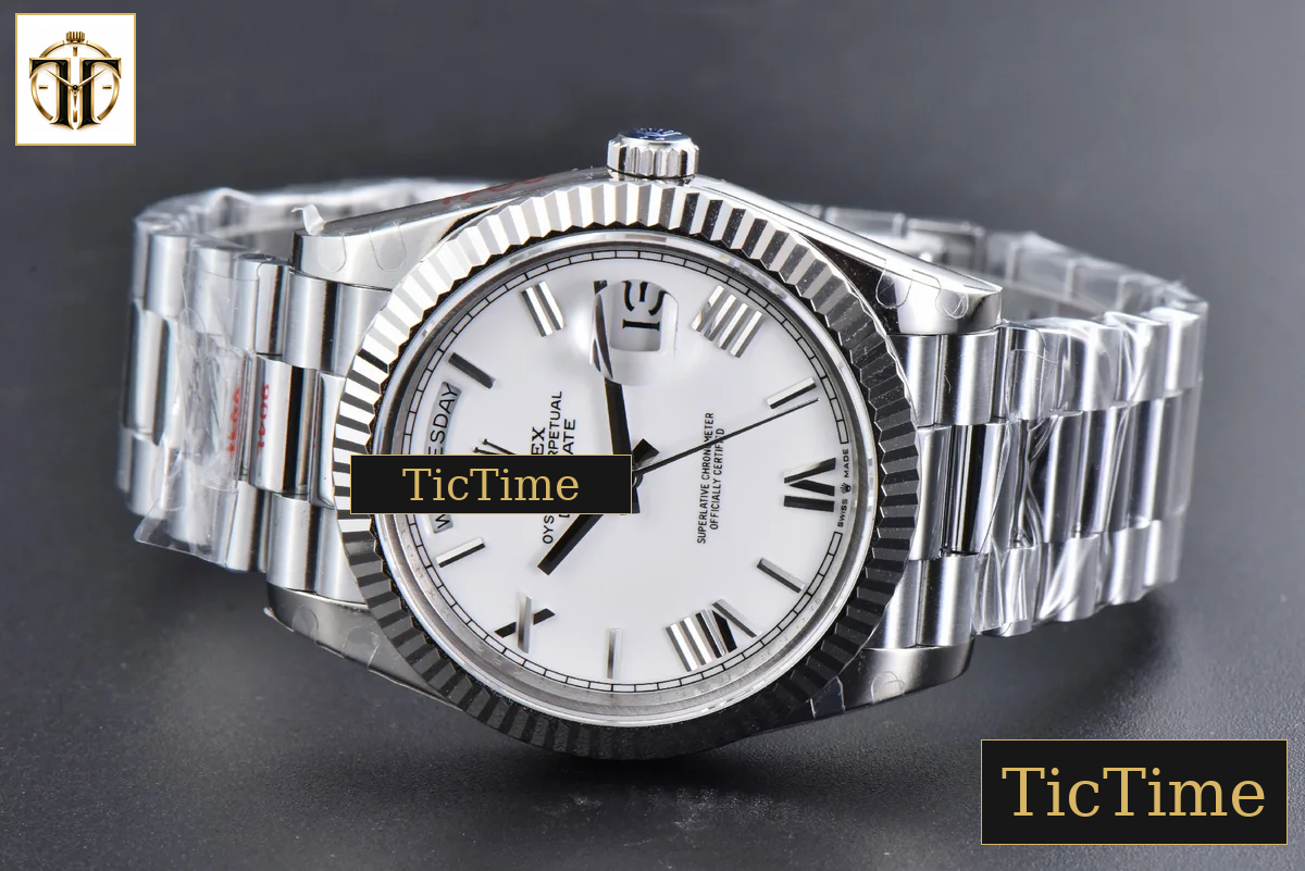 DayDate 40mm GMF White Dial Roma Marker President Bracelet A2836 — foto 15