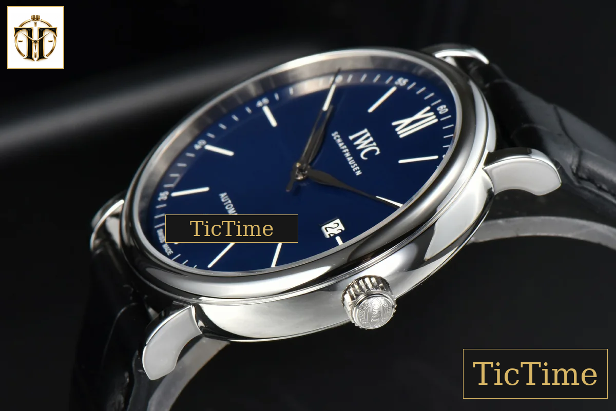 Portofino Automatic 40mm ZF Blue Dial White Marker Black Croc Strap A9019 — foto 6