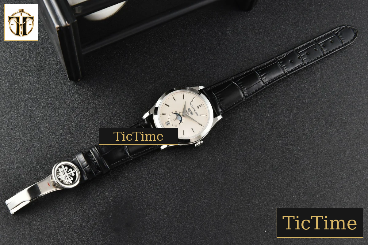 Complications 5396 38.5mm ZF White Dial Moonphase Stick Markers Black Leather Strap MY9015 — foto 34