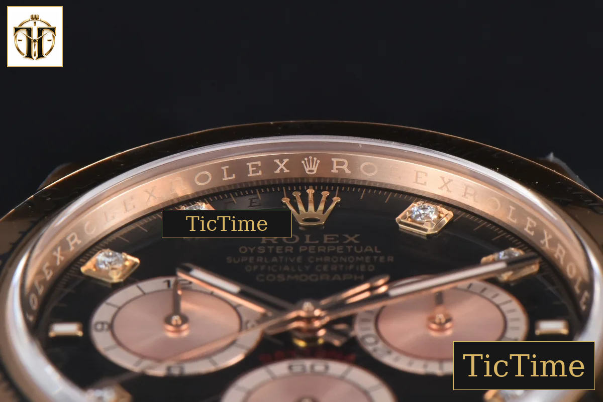 Daytona 126505 40mm Clean Factory RG Black Dial RG Subdial Diamond Marker RG Bracelet SH4131 — foto 12
