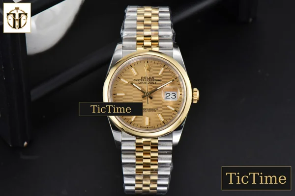 Foto frontal — DateJust 36mm BPF YG/SS Smooth YG Motif Dial Jubilee Bracelet A2824