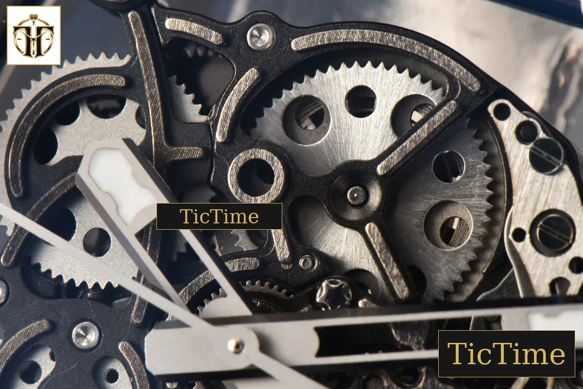 RM055 42.7mm BBRF Black NTPT White Skeleton Dial White Rubber Strap RMUL2 — foto 7