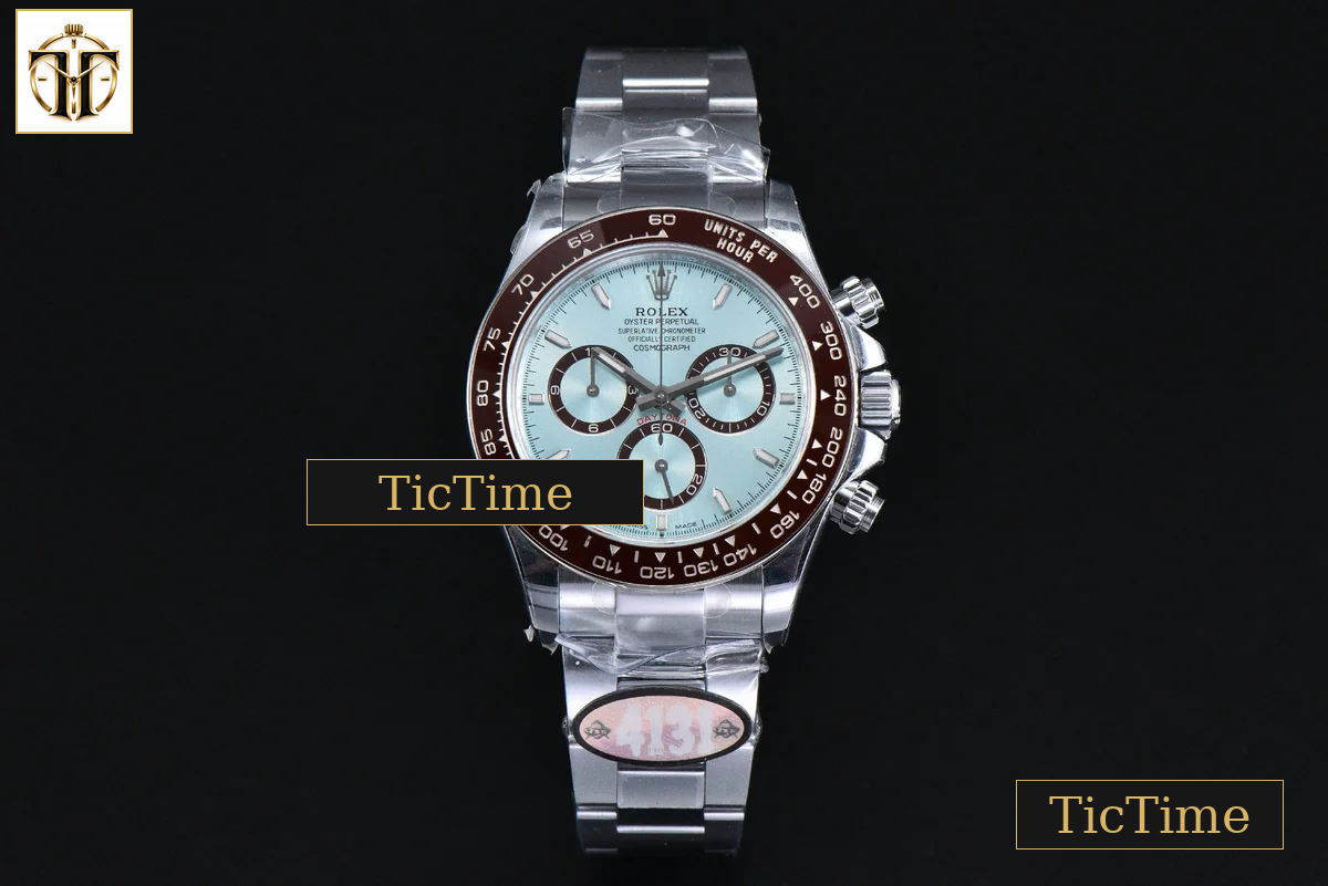 Daytona UFO 904L 126506 40mm UF Ice Blue Stick Dial Lume Markers SS Braclet (Free Sprung) UF4131 — foto 2