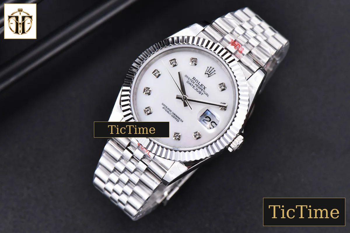 Datejust 41mm GMF SS White Dial Diamond Marker Fluted Bezel Jubille Bracelet VR3235 — foto 4