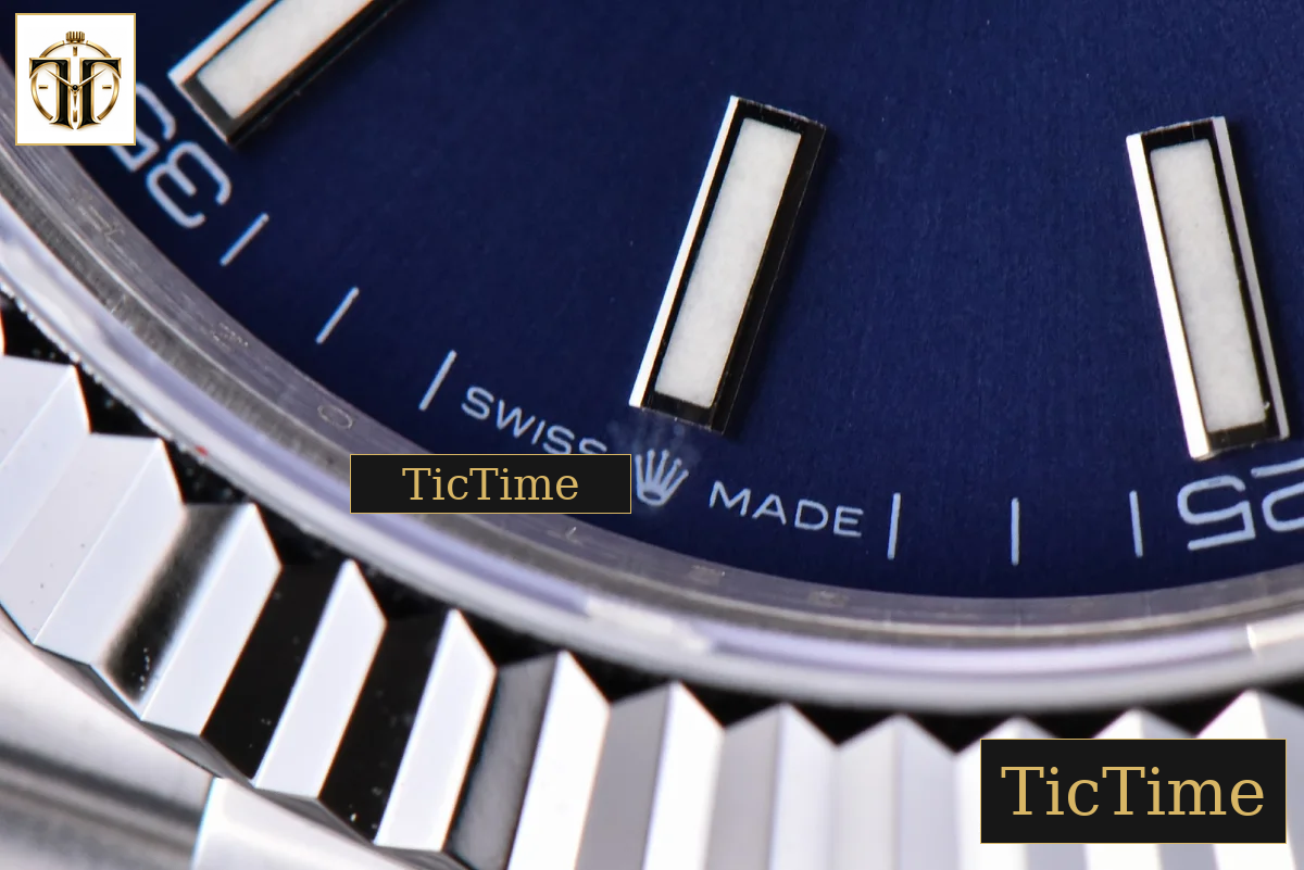 Datejust 41mm GMF SS Blue Dial Lume Marker Fluted Bezel Jubille Bracelet VR3235 — foto 8