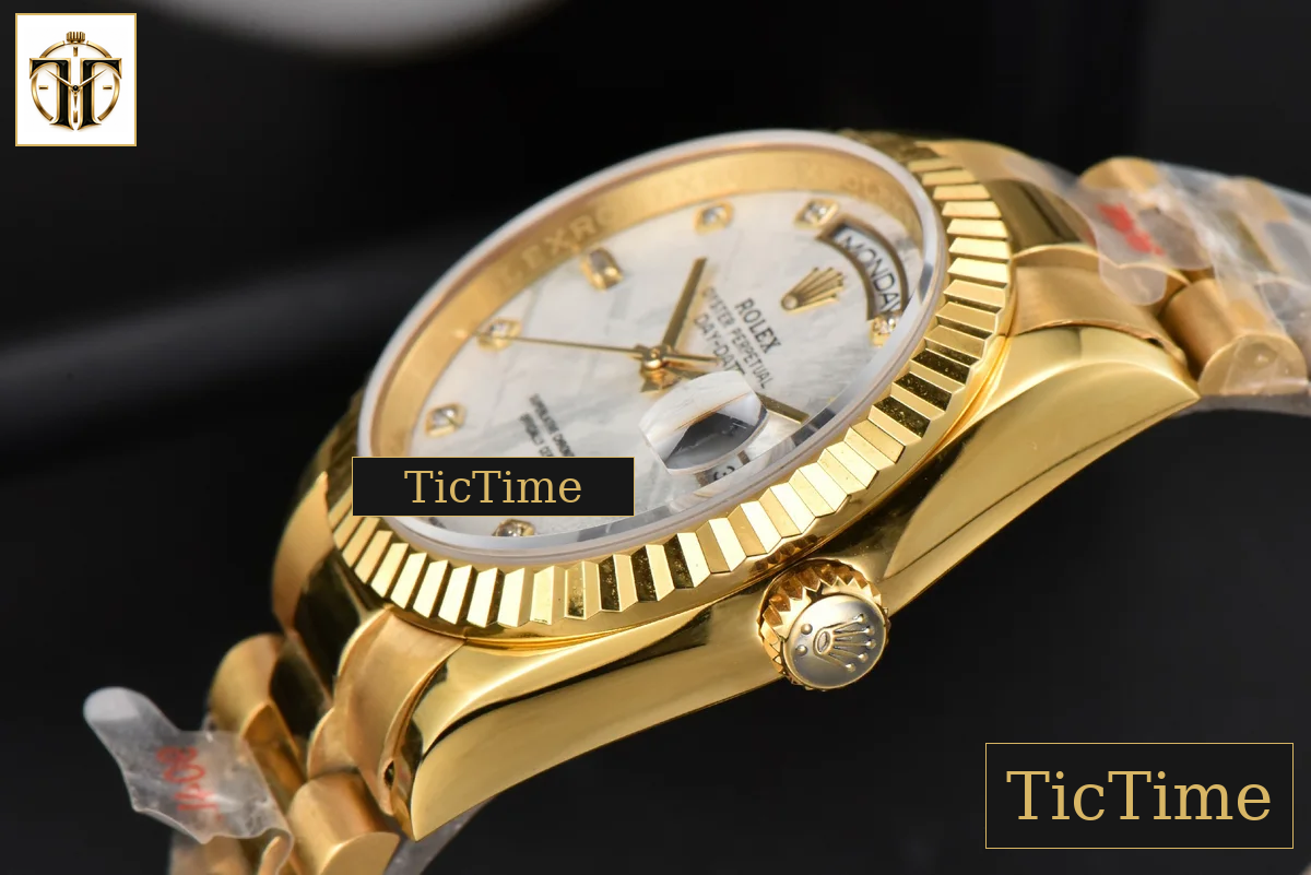 Daydate 36mm GMF YG Meteorite Dial Diamond Marker YG Bracelet A3235 — foto 11