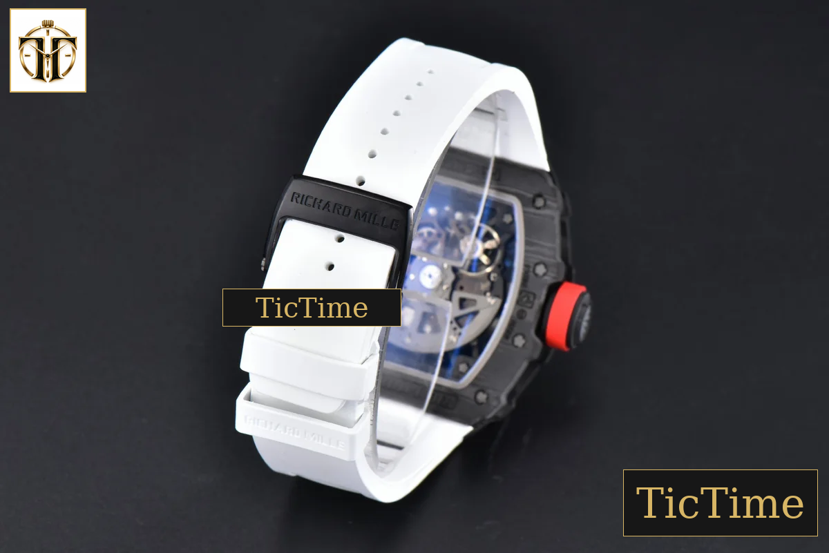 NTPT RM035-02 42mm ZF Skeleton Dial White Rubber Strap NH05A — foto 34