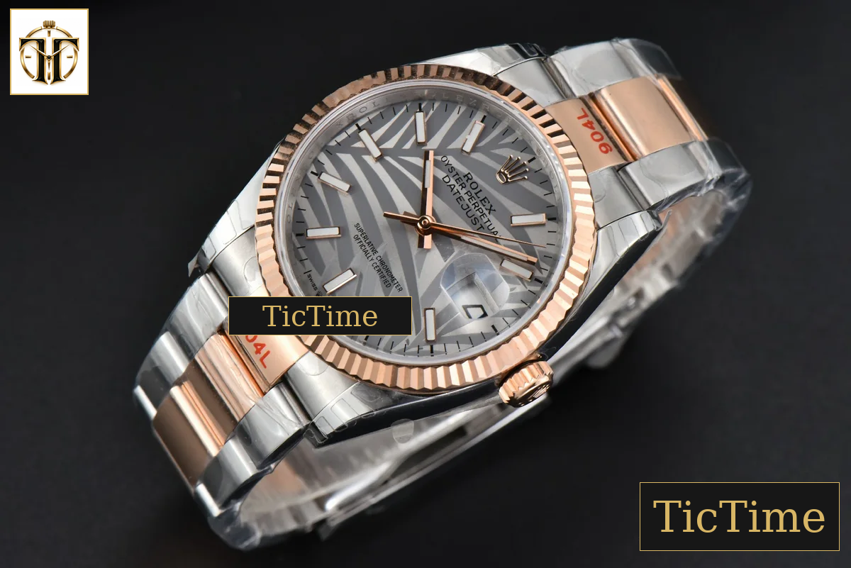 DateJust 36mm EWF RG/SS Silver Plam Dial Oyster Bracelet A3235 — foto 15