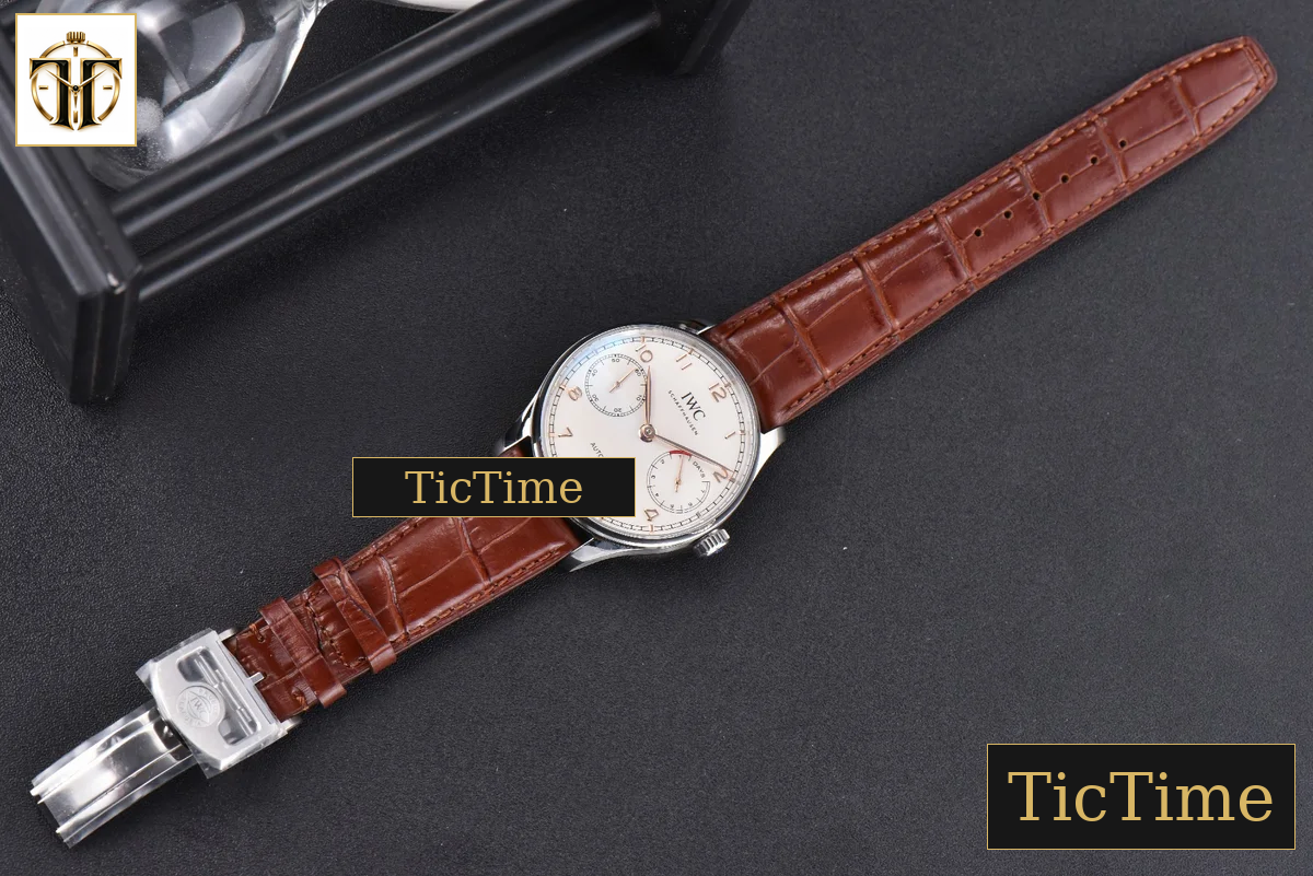 Portuguese PR IW500114 42mm ZF White Dial RG Marker Brown Leather Strap A51011 — foto 22