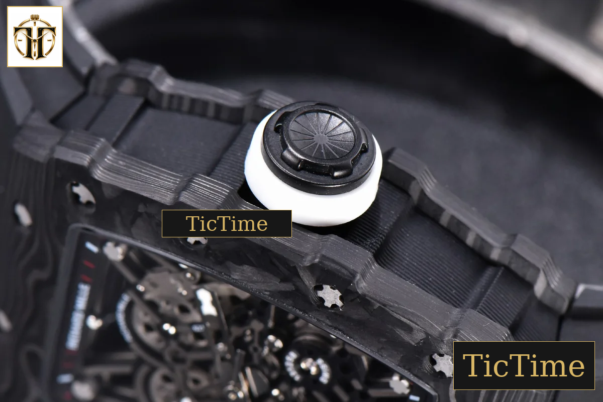 RM035-02 KVF Skeleton Dial White Black Rubber Strap V3 Miyota8215 — foto 13