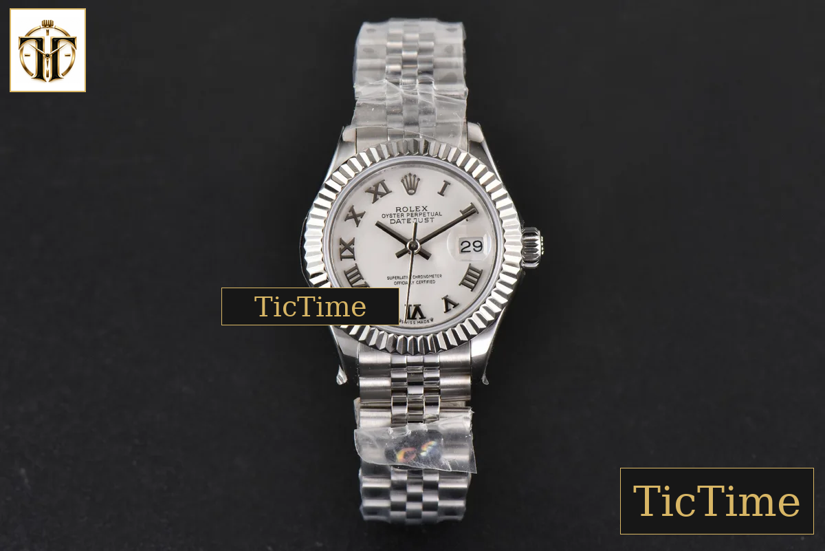 DateJust Ladies 28mm WF White Dial Roma Marker Jubilee Bracelet A2236 — foto 3