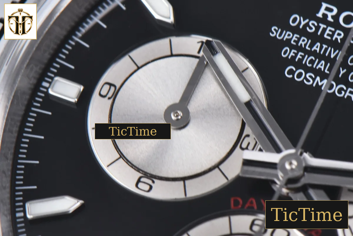 Daytona 126509 40mm Clean Factory SS Black Dial Silver Subdial SS Bracelet DD4131 — foto 7