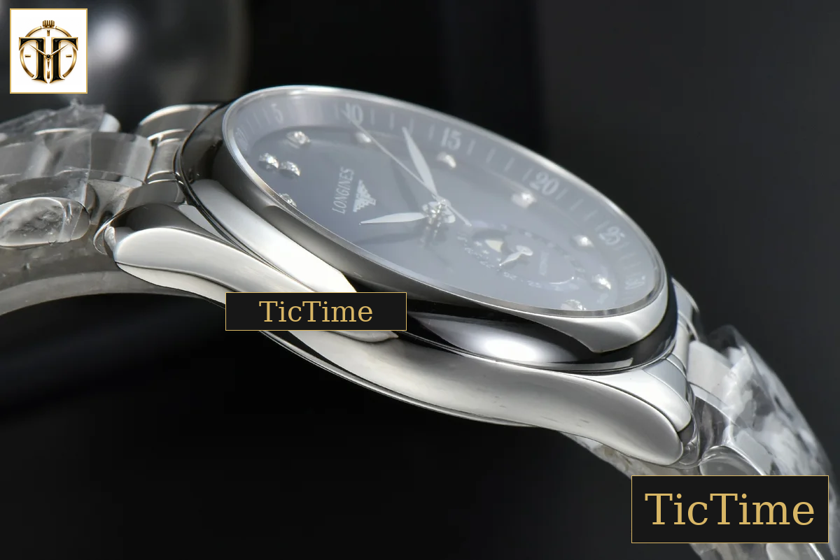 Master Moonphase 40mm GF Blue Dial Diamond Marker SS Bracelet A899 — foto 11
