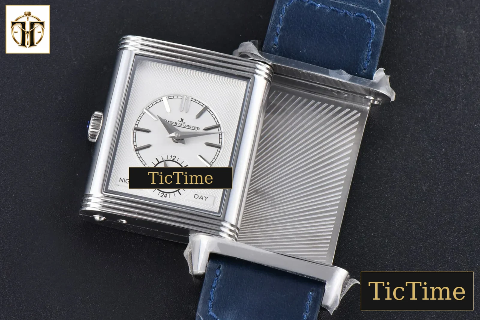 Master Reverso Tribute Small Seconds 30x47mm MGF Blue Dial Blue Leather Strap A854A — foto 15