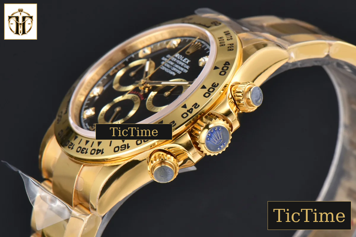 Daytona 116508 APSF YG Black Dial Diamond Marker YG Bracelet SH4130 — foto 14