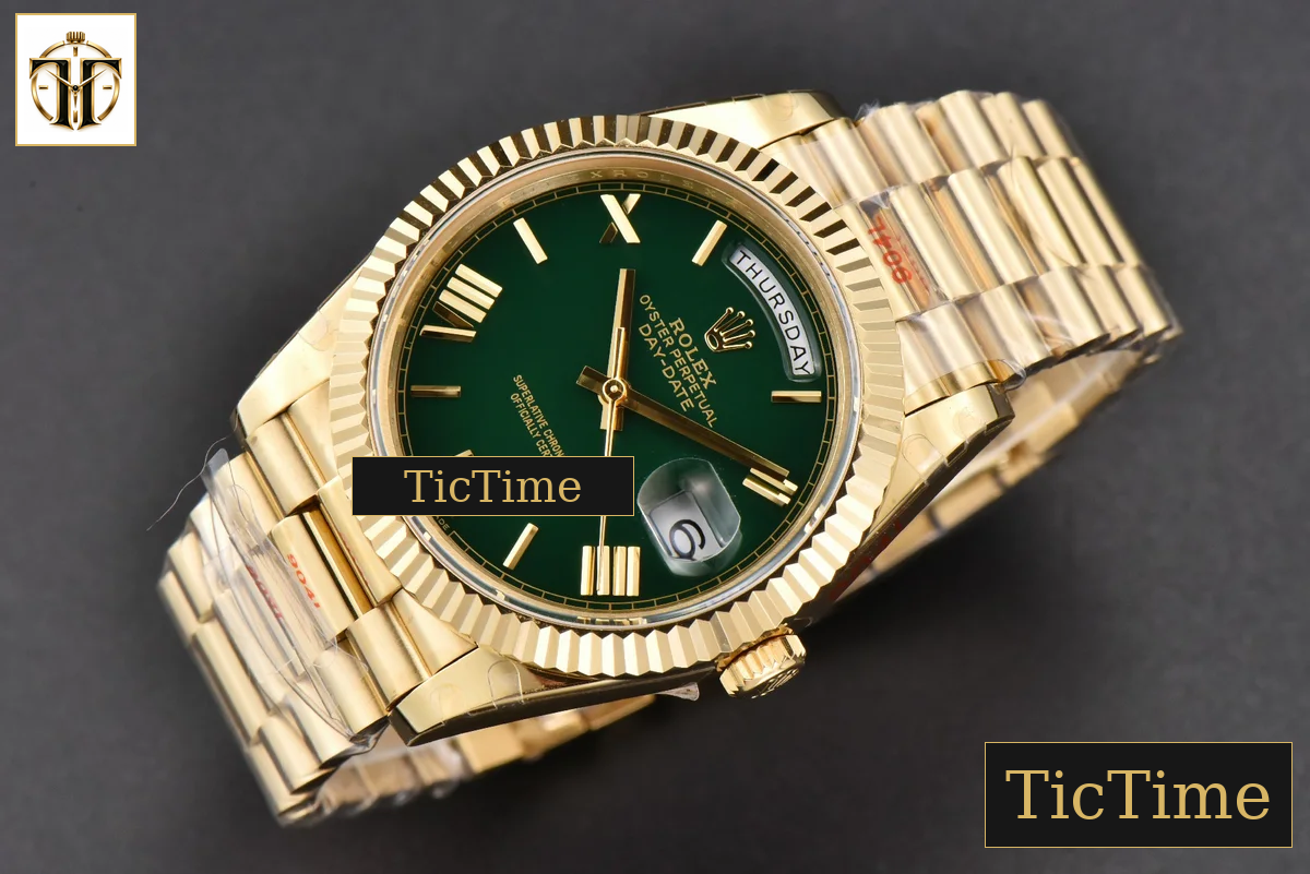 DayDate 904L 40mm GMF YG Green Dial YG Bracelet A3235 — foto 13