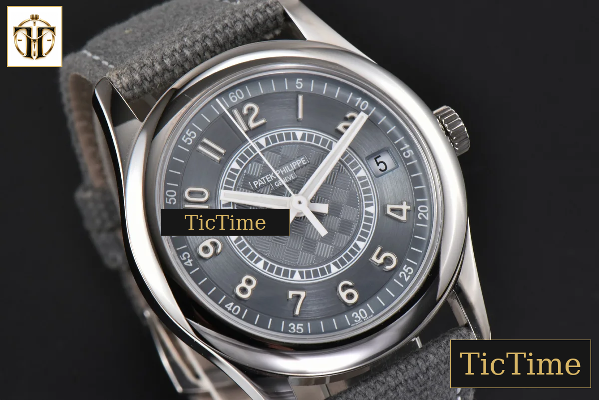 Calatrava 6007 40mm PPF Grey Blue Dial Gray Nylon Strap 324CS — foto 12