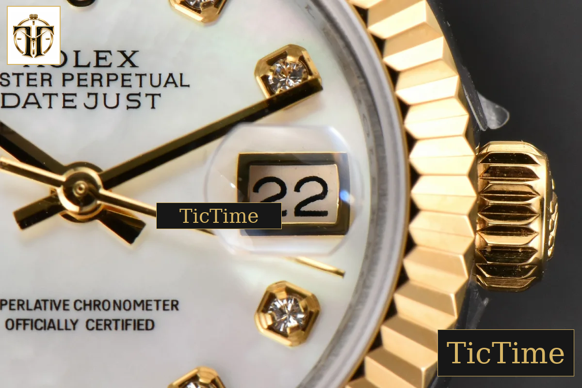 DateJust Ladies 28mm WF YG/SS MOP Dial Diamond Marker Jubilee Bracelet A2236 — foto 10