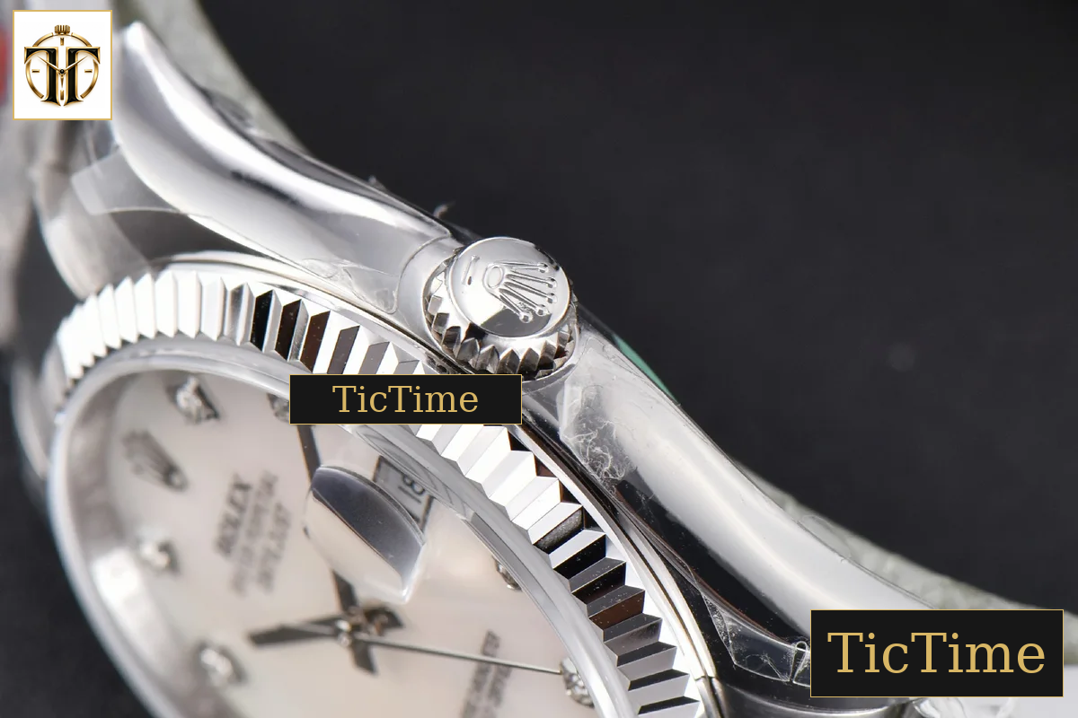DateJust 36mm GMF SS Smooth Bezel White MOP Dial Diamond Marker Oyster Bracelet VR3235 — foto 15