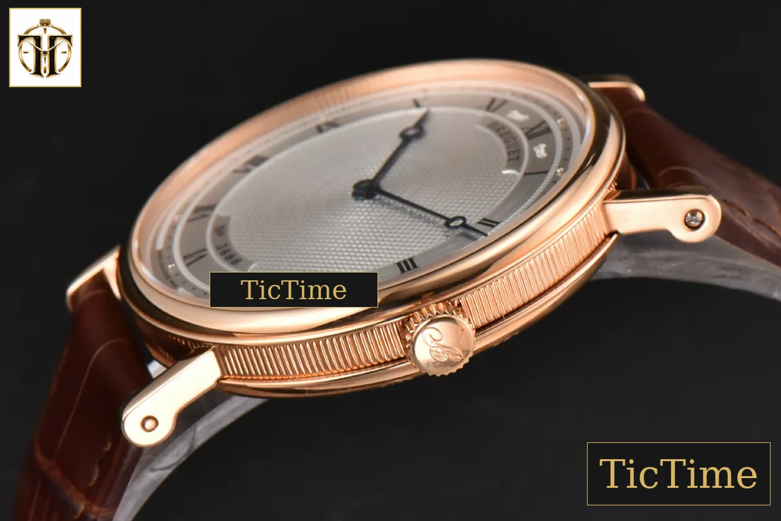 Classique 5157 38mm LTF RG White Dots Dial Roma Marker Brown Leather Strap MY9015 — foto 9