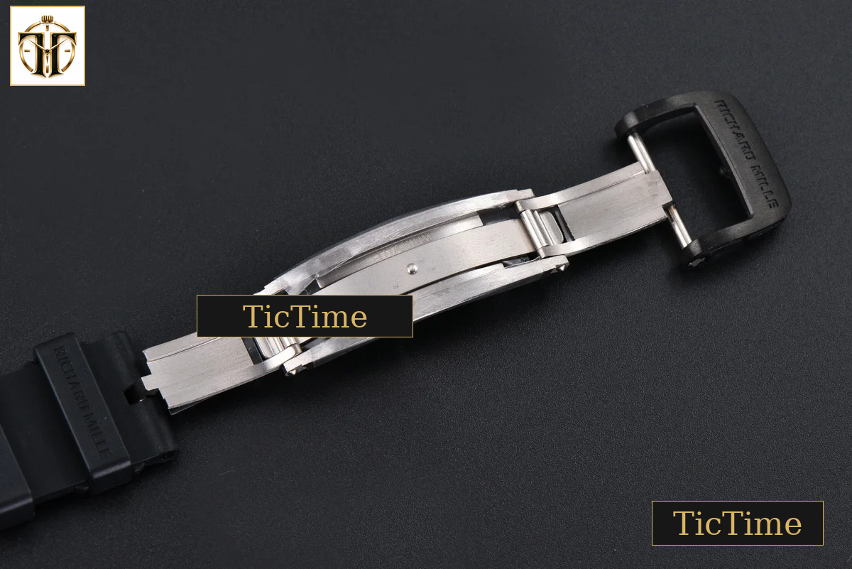 RM055 42.7mm ZF Ceramic Black Bezel White Skeleton Dial Black Crown Black Rubber Strap RMUL2 — foto 29