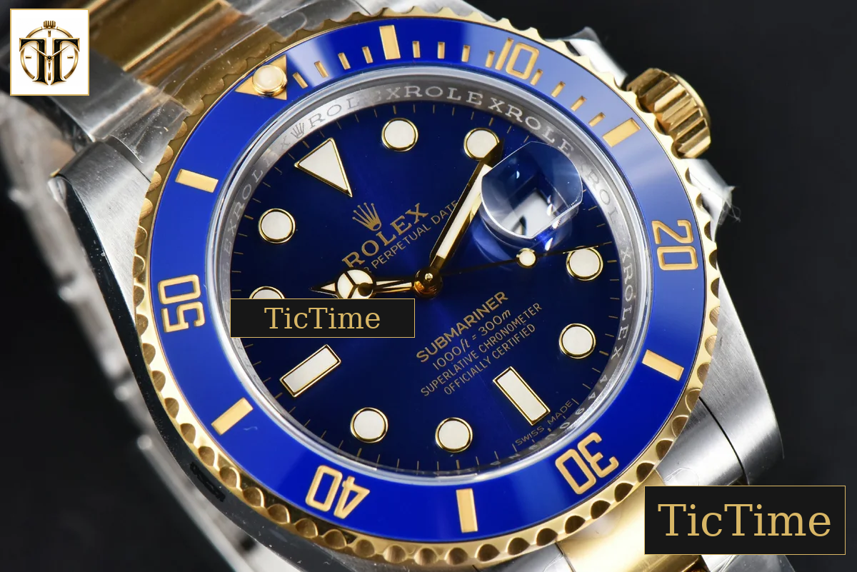 Submariner LB 116613 40mm Clean Factory YG/SS Blue Ceramic Blue Dial YG/SS Bracelet VR3130 — foto 11