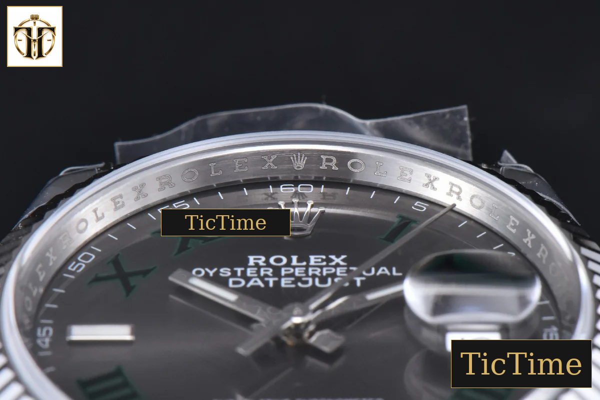 DateJust Wimbledon 126234 36mm VSF Gray Dial Green Marker Jubilee Bracelet VS3235 — foto 12