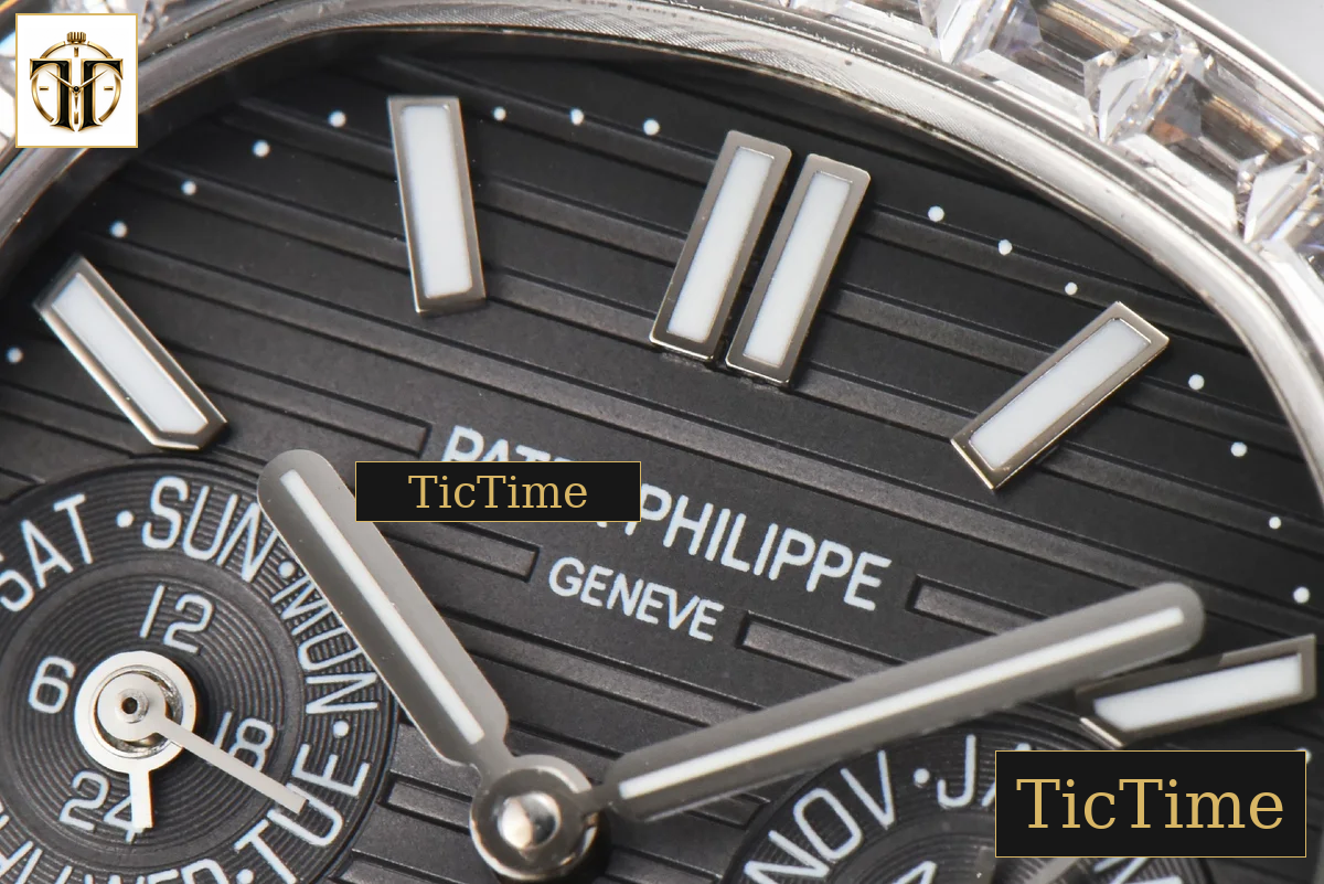 Nautilus 5740 40mm TWF Diamond Black Dial SS Bracelet A240 — foto 5
