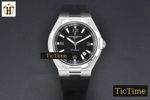 Foto frontal — Overseas 47040 42mm PPF Black Dial Black Rubber Strap A1226