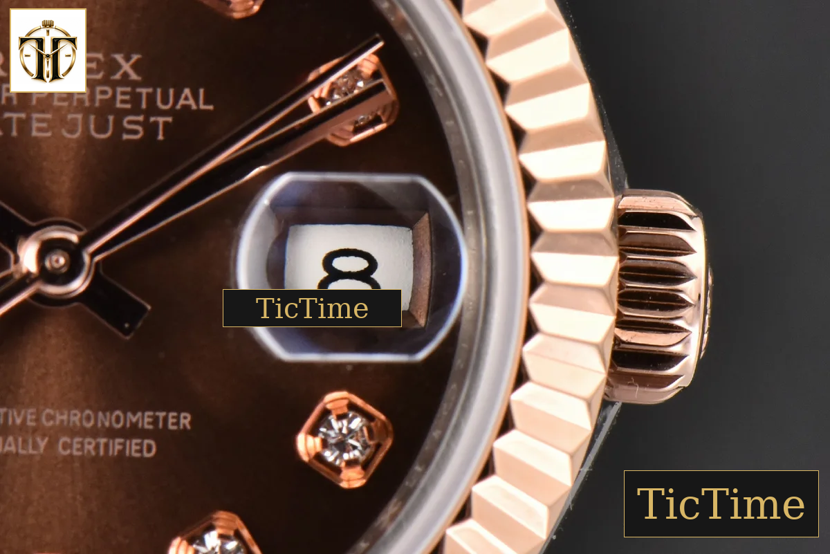 DateJust Ladies 28mm WF RG/SS Brown Dial Diamond Marker Jubilee Bracelet A2236 — foto 10