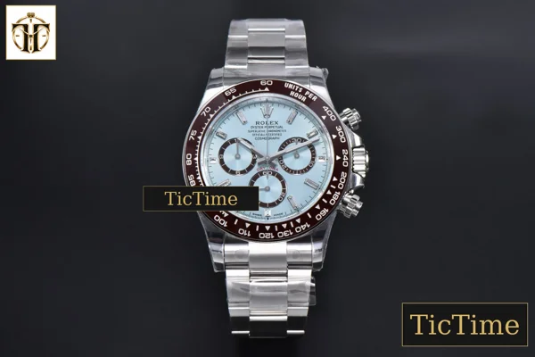 Foto frontal — Daytona 126506 40mm VSF Ice Blue Dial Diamond Marker SS Bracelet V3 weighted DD4131