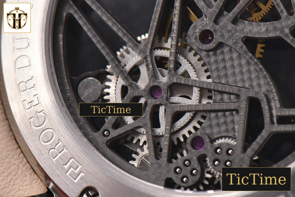 Excalibur 45mm JBF SS Black Crown Skeleton Dial Black Croc Leather Strap Tourbillon A2136 — foto 21