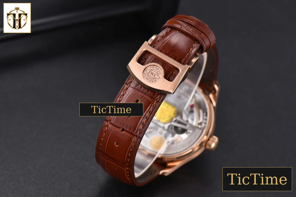 Portuguese PR IW500113 42mm ZF RG White Dial RG Marker Brown Leather Strap A51011 — foto 13