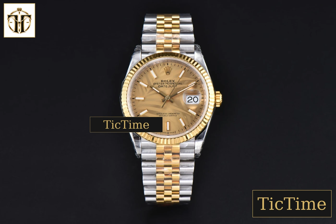 Vista frontal — DateJust 126233 36mm VSF YG/SS Plam Dial YG/SS Bracelet VS3235