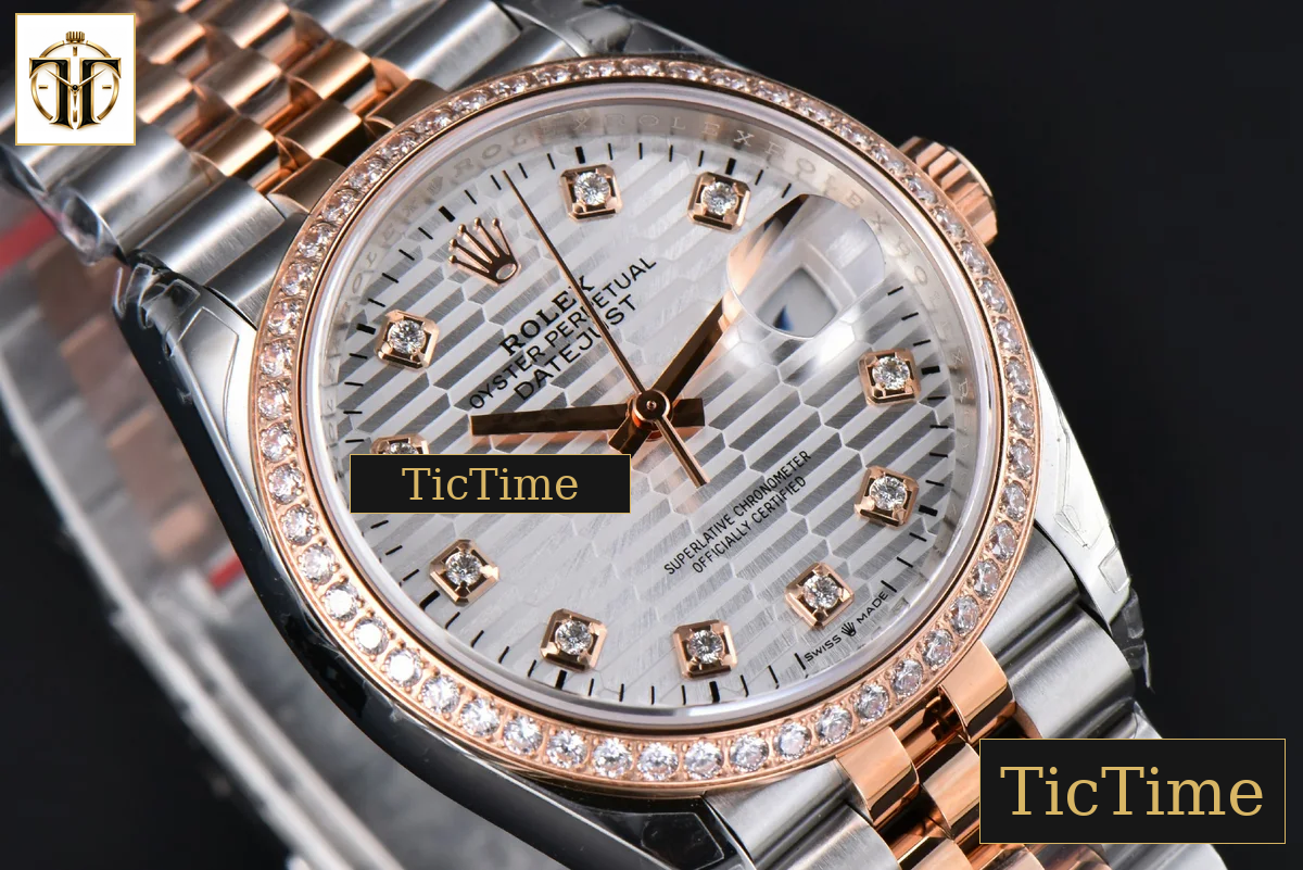 DateJust 126231 36mm VSF RG/SS Diamond Silver Motif Dial Diamond Marker Jubilee Bracelet VS3235 — foto 15