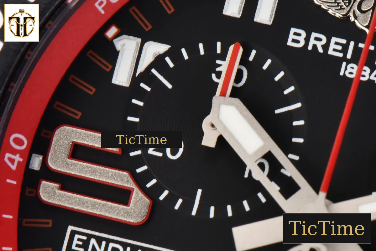 Endurance Pro 44mm OF Red Chronometer Dial Red Rubber Strap Swiss Quartz — foto 6