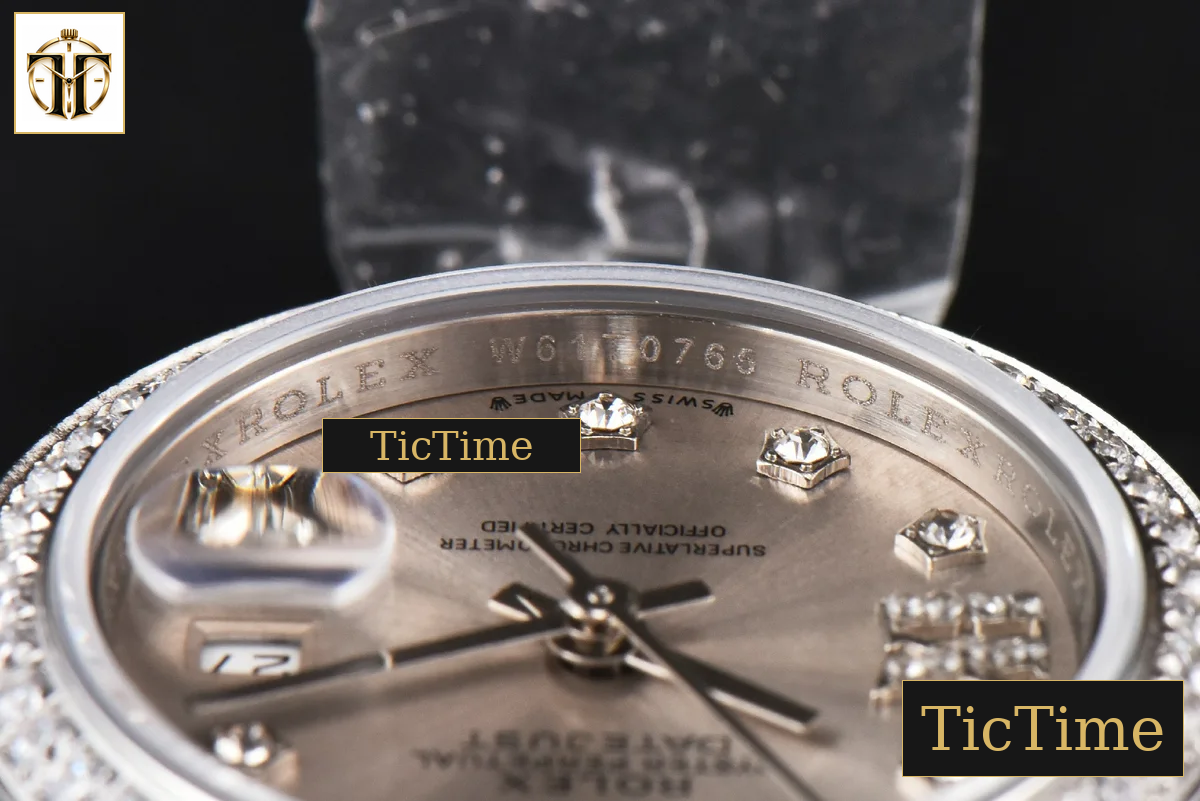 DateJust Ladies 28mm WF Diamond Silver Dial Diamond Marker Jubilee Bracelet A2236 — foto 15
