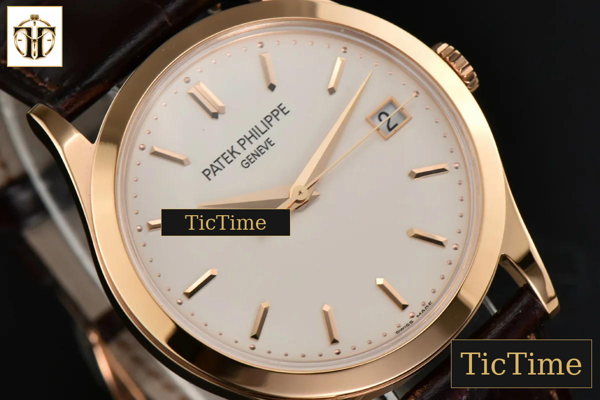 Calatrava 5296R 38mm ZF RG Beige Dial Brown Leather Strap 9015 — foto 9