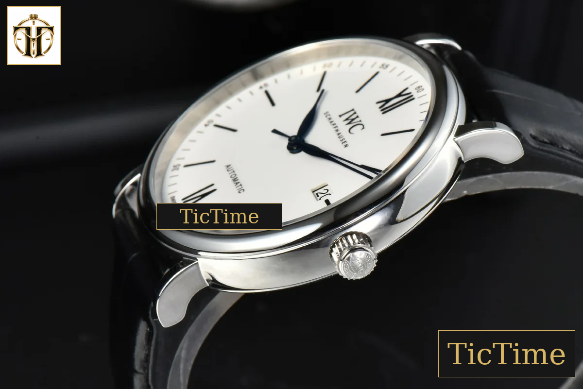 Portofino Automatic 40mm ZF White Dial Blue Marker Black Croc Strap A9019 — foto 5