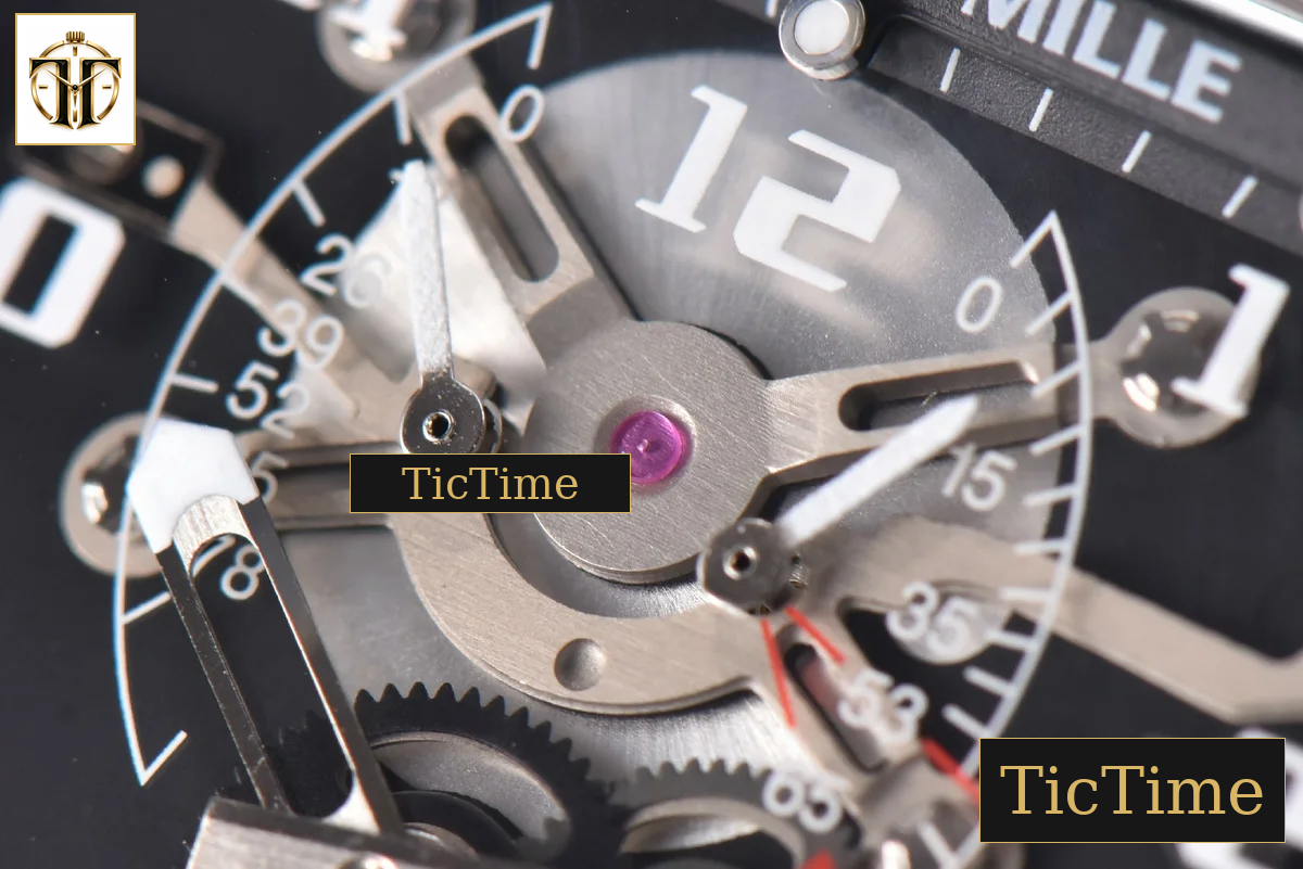 Tourbillon RM001 47mm JBF Titanium Black Skeleton Dial Black Rubber Strap — foto 6