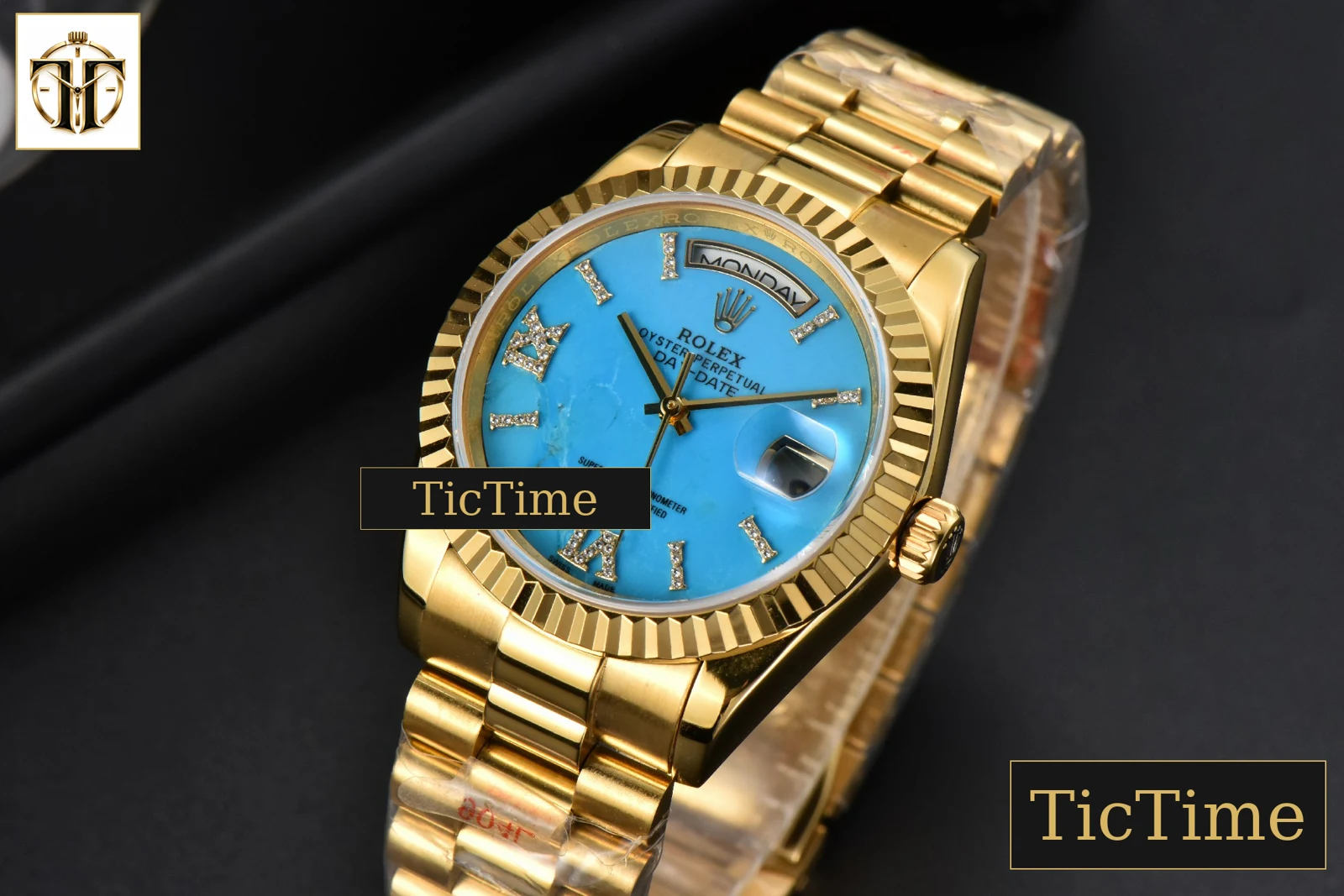 Daydate 36mm GMF YG Meteorite Dial Roma Diamond Marker YG Bracelet A3235 — foto 2
