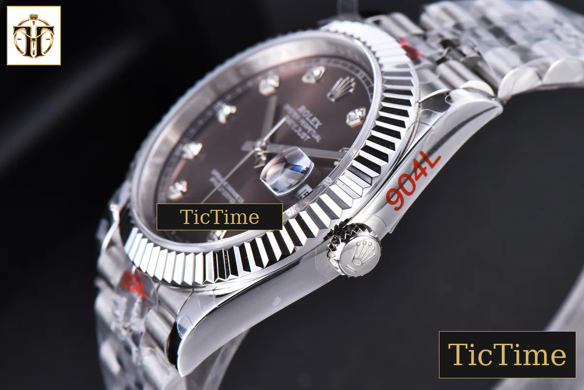 Datejust 41mm GMF SS Borwn Dial Diamond Marker Fluted Bezel Jubille Bracelet VR3235 — foto 14