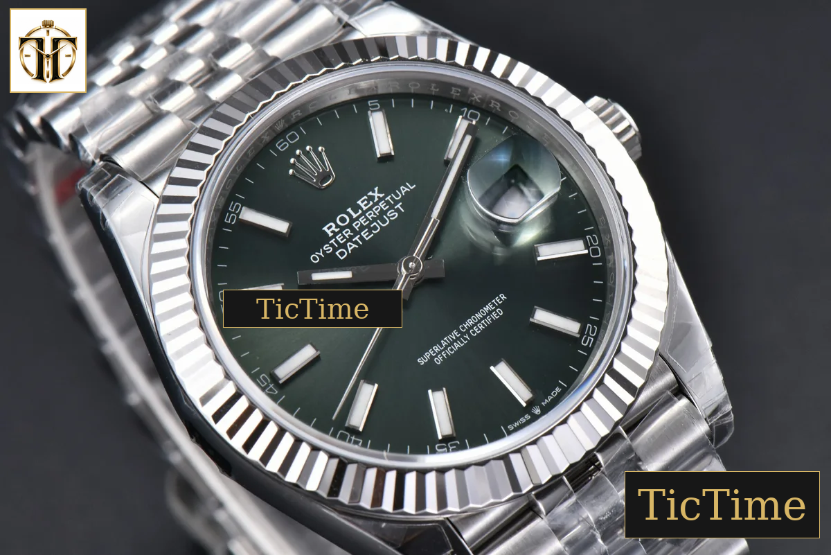 DateJust 904L Mint 126334 41mm VSF Green Dial Jubilee Bracelet VS3235 — foto 12