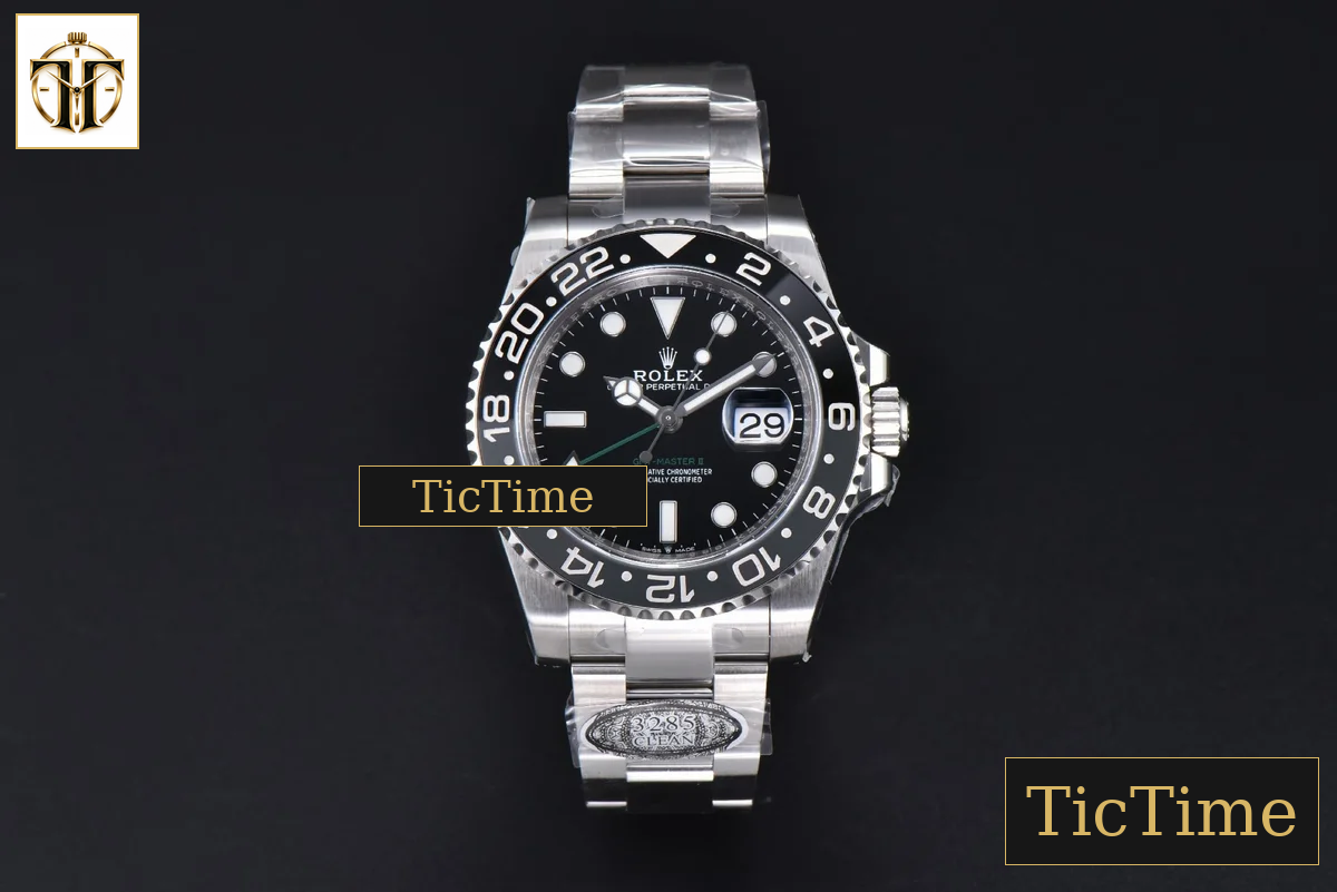 GMT Master II GRNR 904L 126710 40mm Clean Factory Black/Gray Bezel Black Dial Osyter Bracelet DD3285 — foto 3
