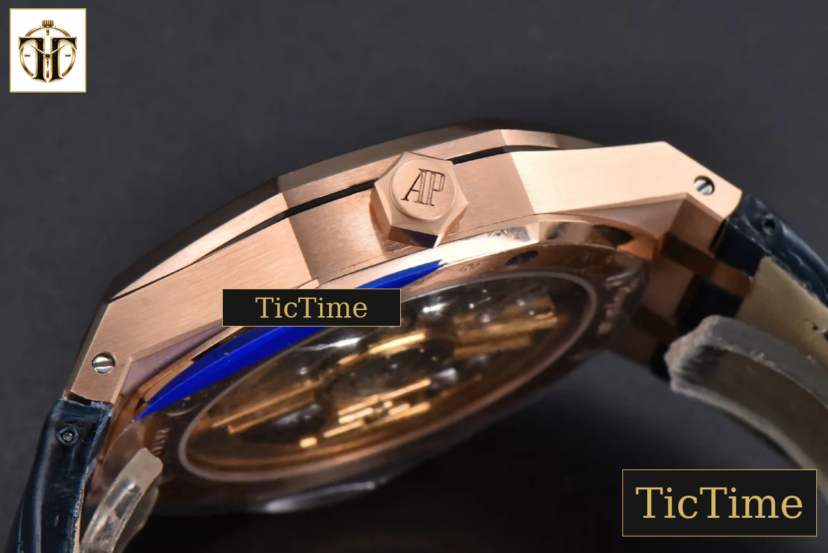 Royal Oak “50th Anniversary” 15510 41mm APSF RG Blue Dial Leather Strap V2 Free Sprung SA4302 — foto 14