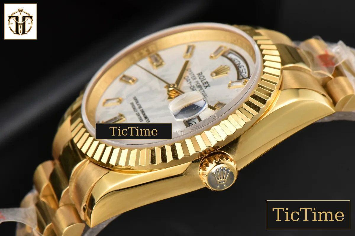 Daydate 36mm GMF YG Meteorite Dial Stick Diamond Marker YG Bracelet A3235 — foto 13