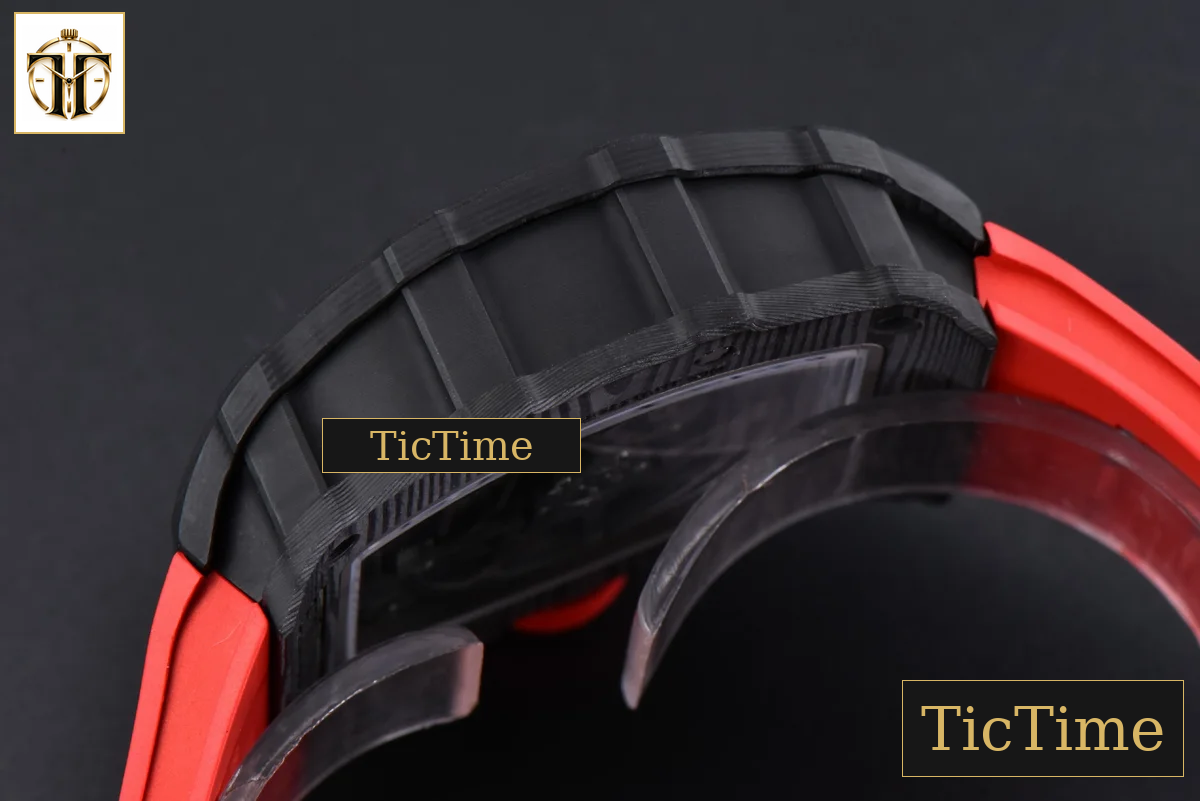 NTPT RM035-02 42mm ZF Skeleton Dial Red Rubber Strap NH05A — foto 17