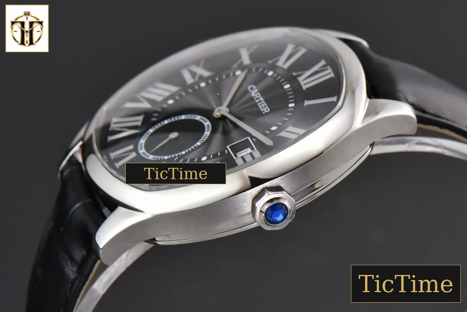 Drive de Cartier 40mm APSF Black Dial Black Leather Strap A23J — foto 12