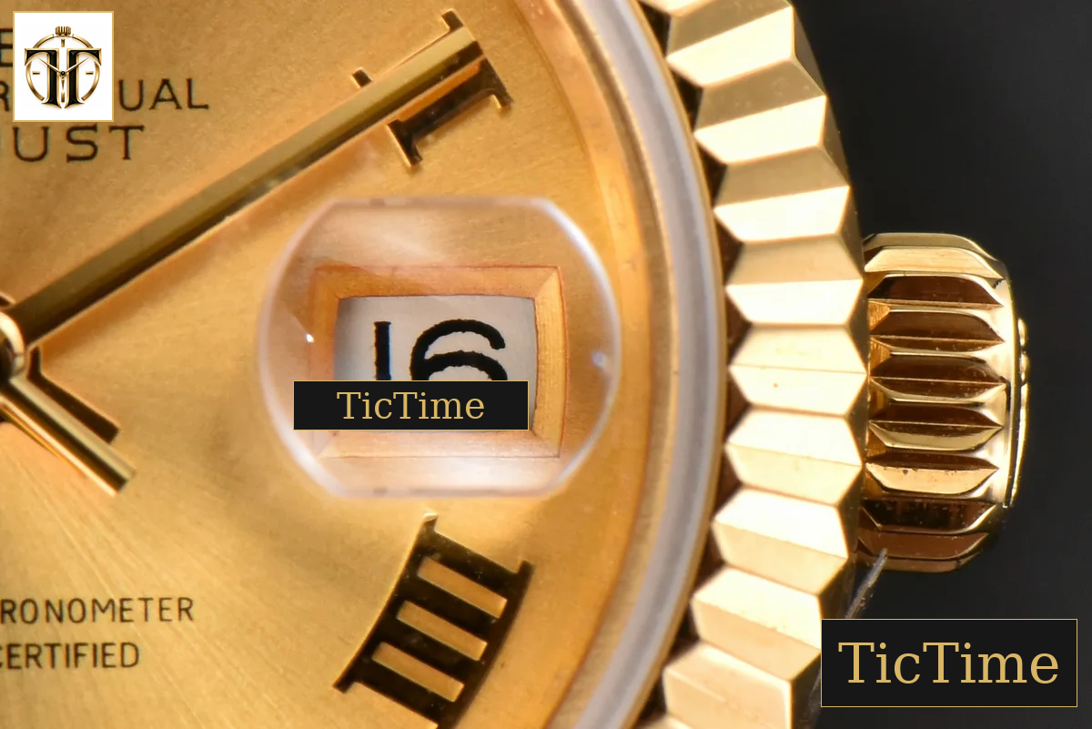DateJust Ladies 28mm WF YG Gold Dial Roma Marker Jubilee Bracelet A2236 — foto 10