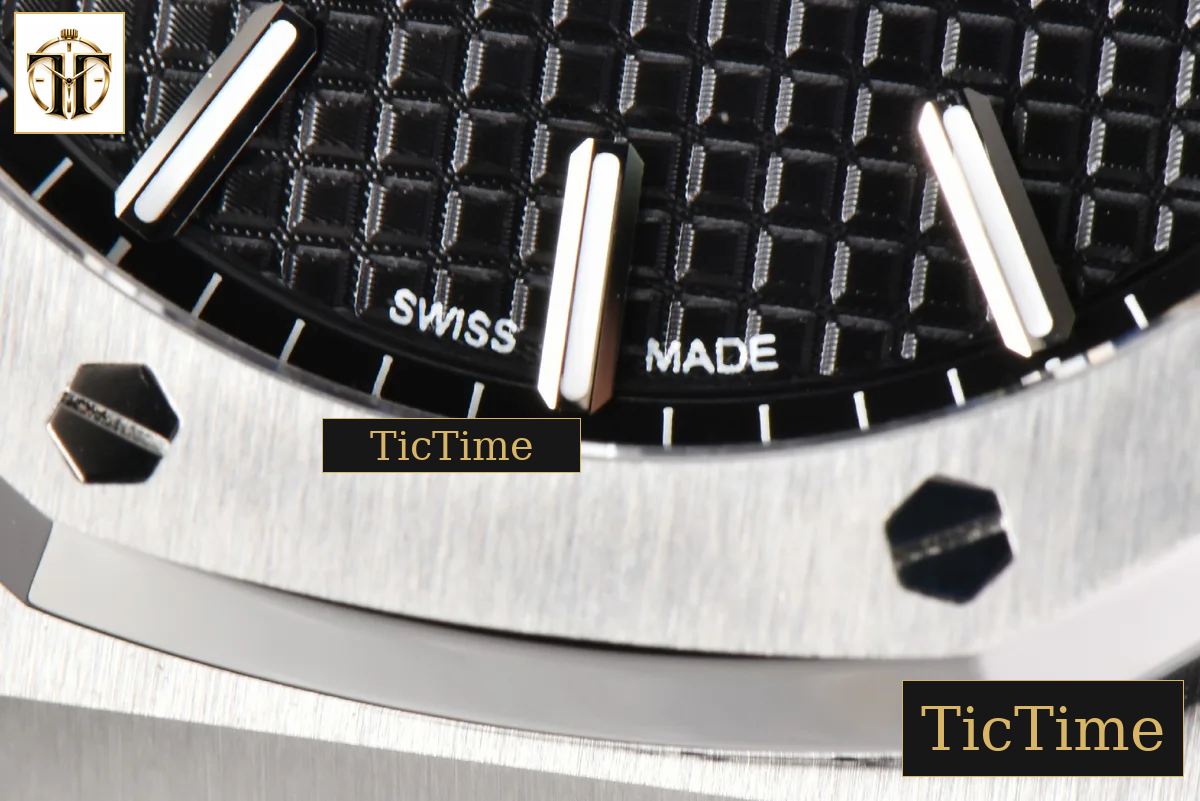 Royal Oak 15500 41mm APSF Black Textured Dial SS Bracelet V2 A4302 — foto 8